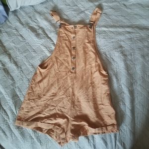 Roxy linen overall shorts